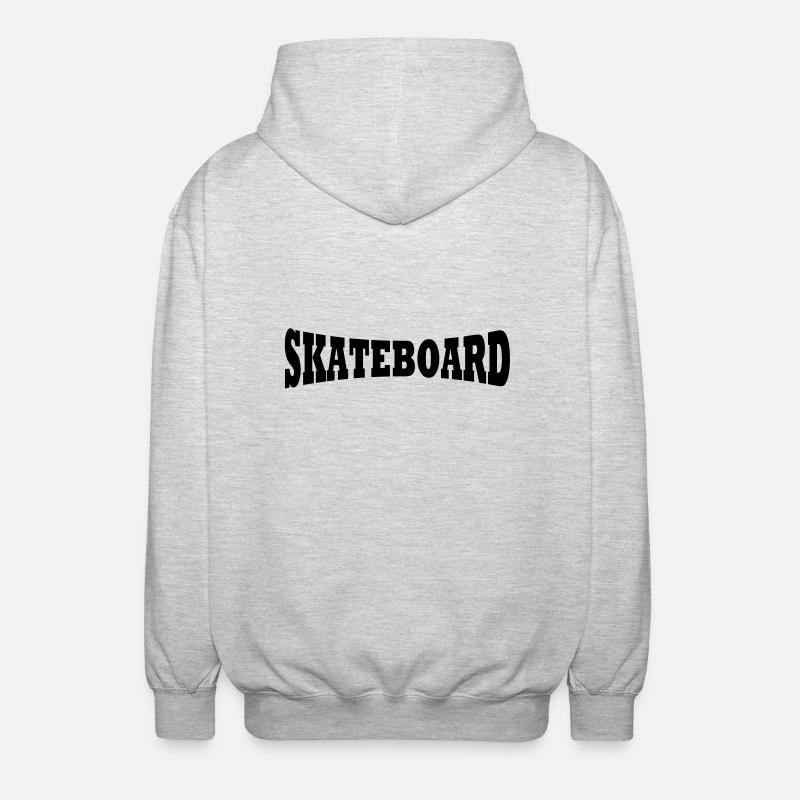 Skateboard logo - Unisex Hooded Jacket - light heather grey
