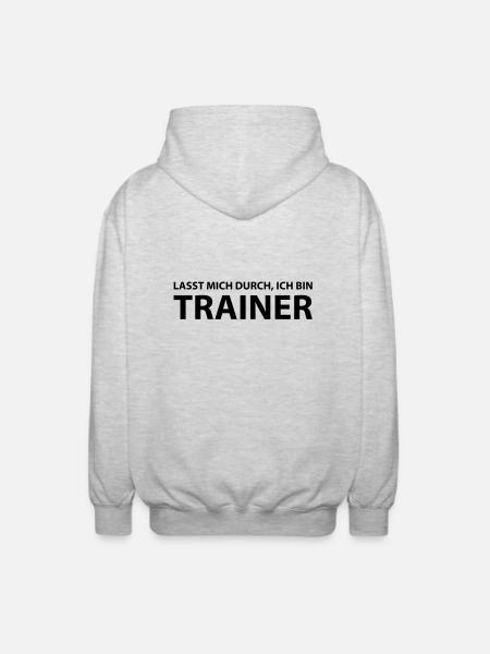 trainer - Unisex Kapuzenjacke - Hellgrau meliert