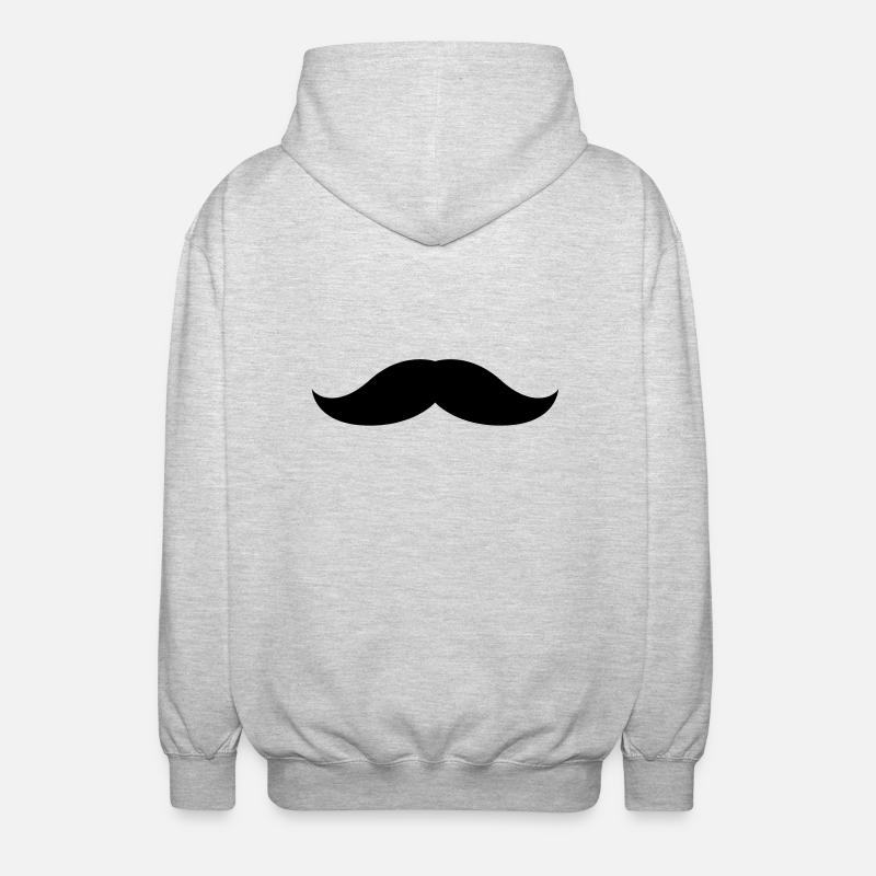 Moustache 4 - Veste à capuche unisexe - gris clair chiné
