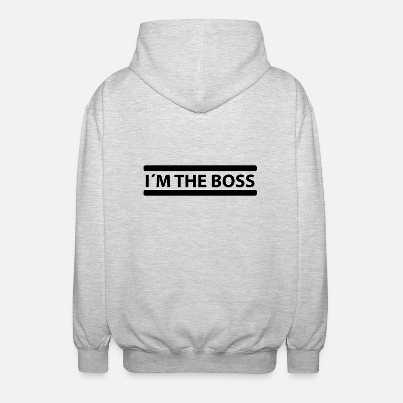 i´m the boss - Unisex Hooded Jacket - light heather grey