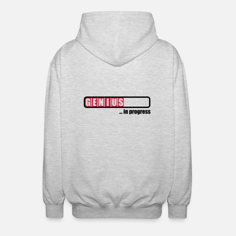 Genius in progress - Veste à capuche unisexe - gris clair chiné