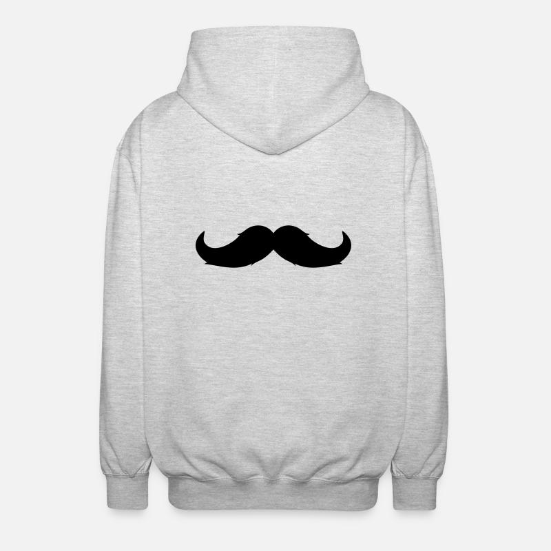 Moustache - Veste à capuche unisexe - gris clair chiné