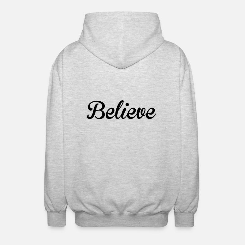 Believe - Veste à capuche unisexe - gris clair chiné