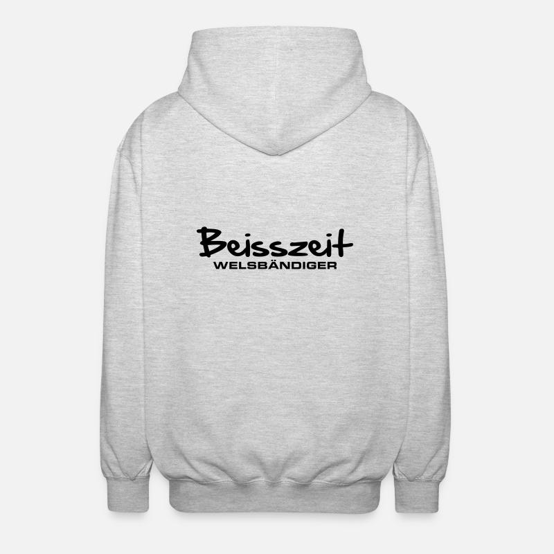 beisszeit_welsbaendiger - Unisex Kapuzenjacke - Hellgrau meliert