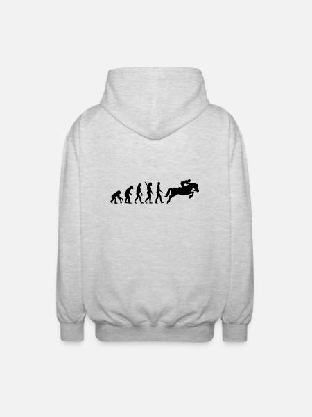 Évolution Jumping - Veste à capuche unisexe - gris clair chiné