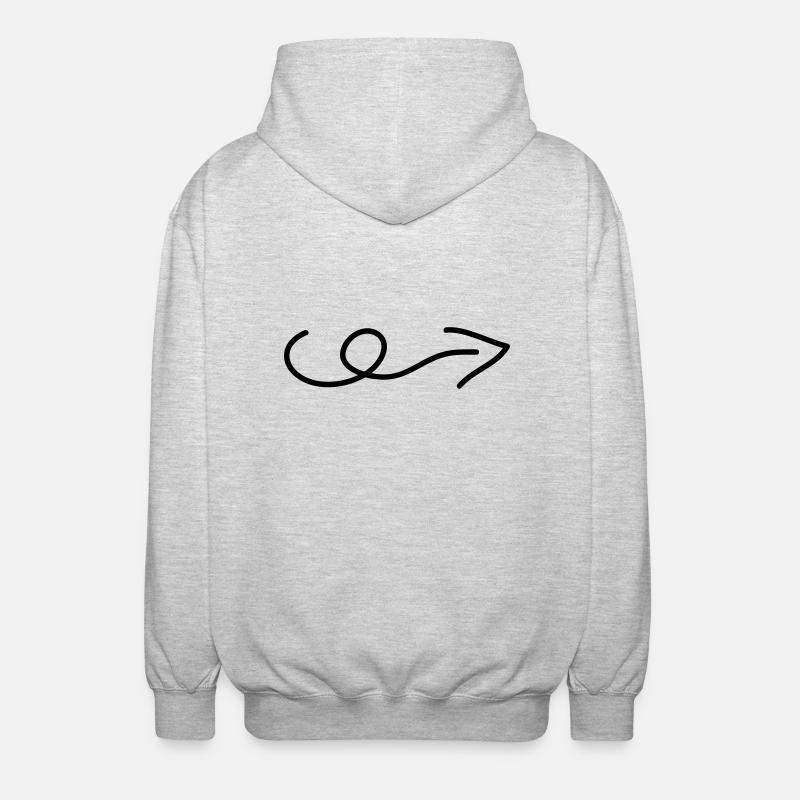pfeil - Unisex Kapuzenjacke - Hellgrau meliert