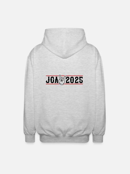 Jga 2025 Junggesellen Abschied - Unisex Kapuzenjacke - Hellgrau meliert
