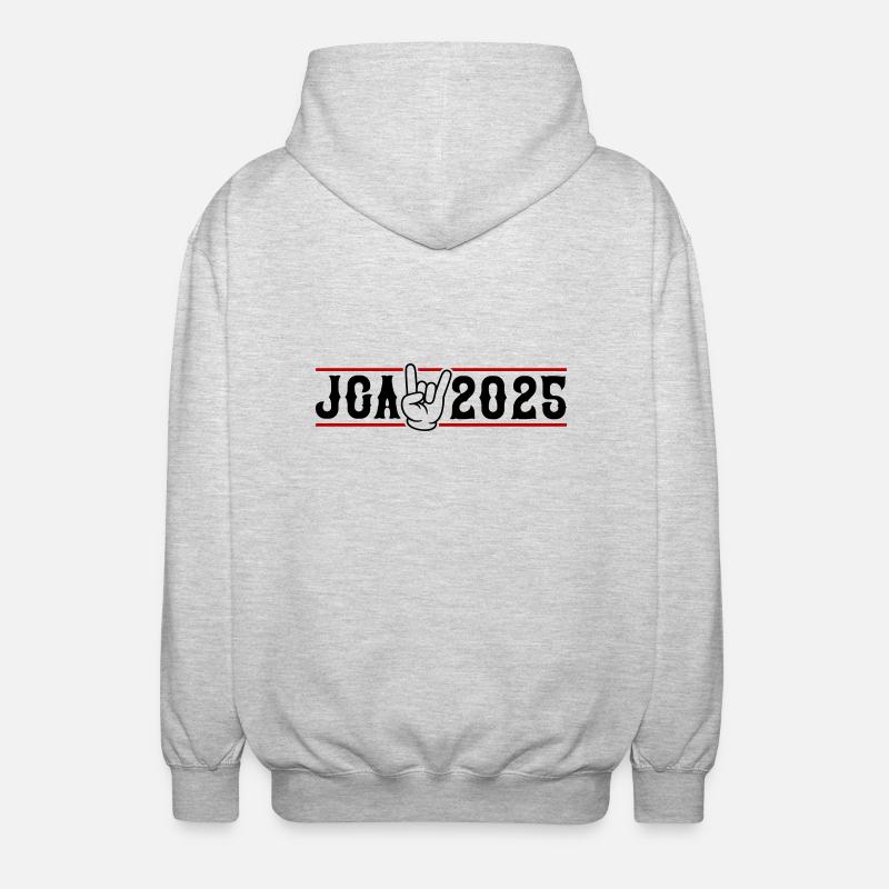 Jga 2025 Junggesellen Abschied - Unisex Kapuzenjacke - Hellgrau meliert
