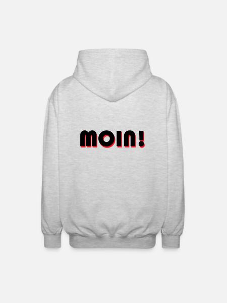 Moin - Unisex Kapuzenjacke - Hellgrau meliert