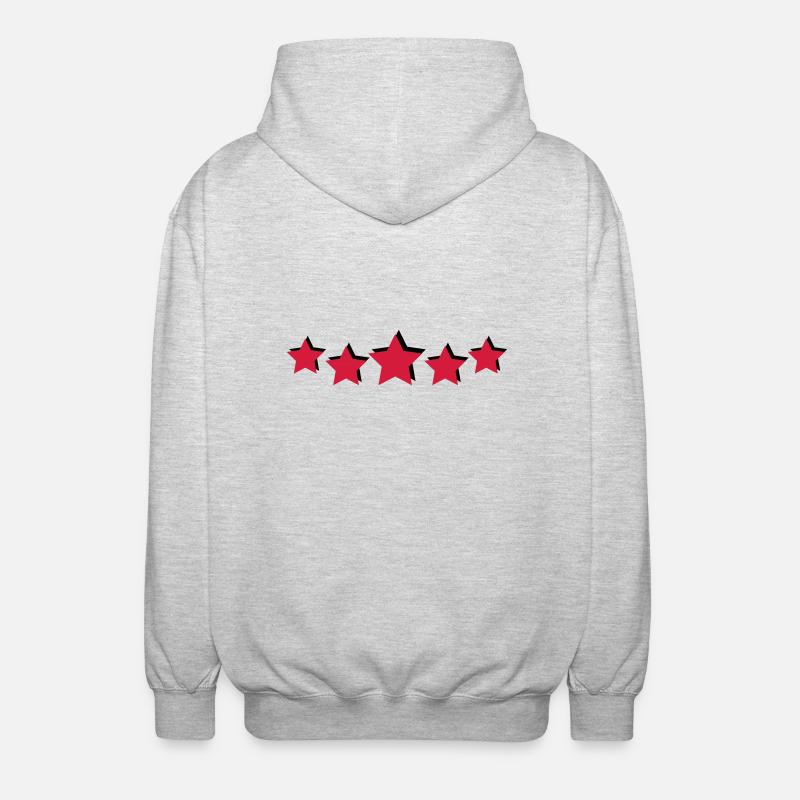 étoiles - Veste à capuche unisexe - gris clair chiné