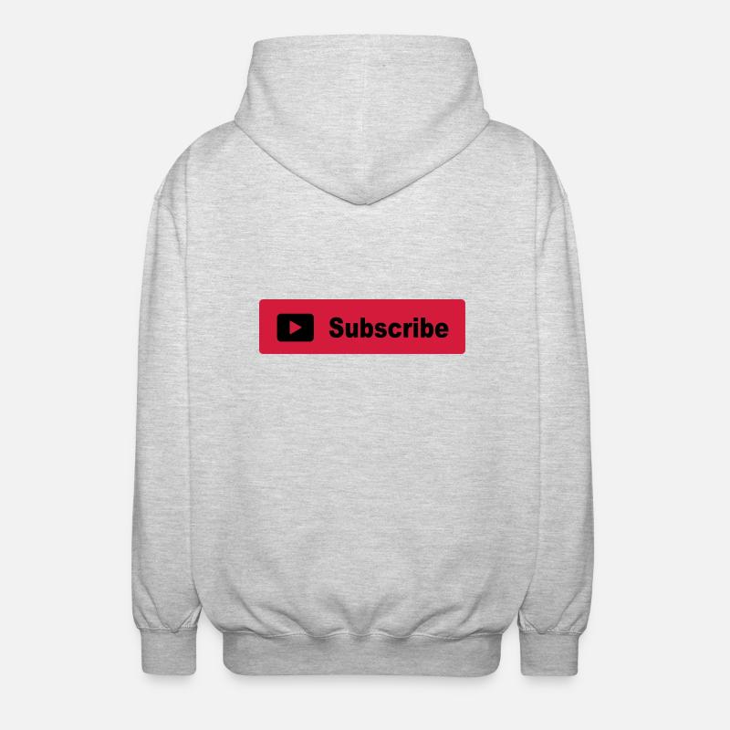 Subscribe Button - Unisex Kapuzenjacke - Hellgrau meliert