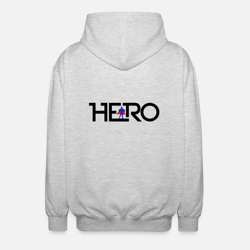 hero_10__f3 - Veste à capuche unisexe - gris clair chiné