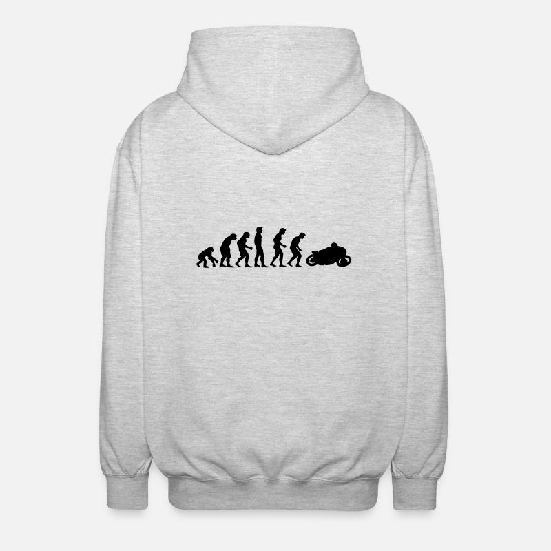 motorcycle evolution - Veste à capuche unisexe - gris clair chiné