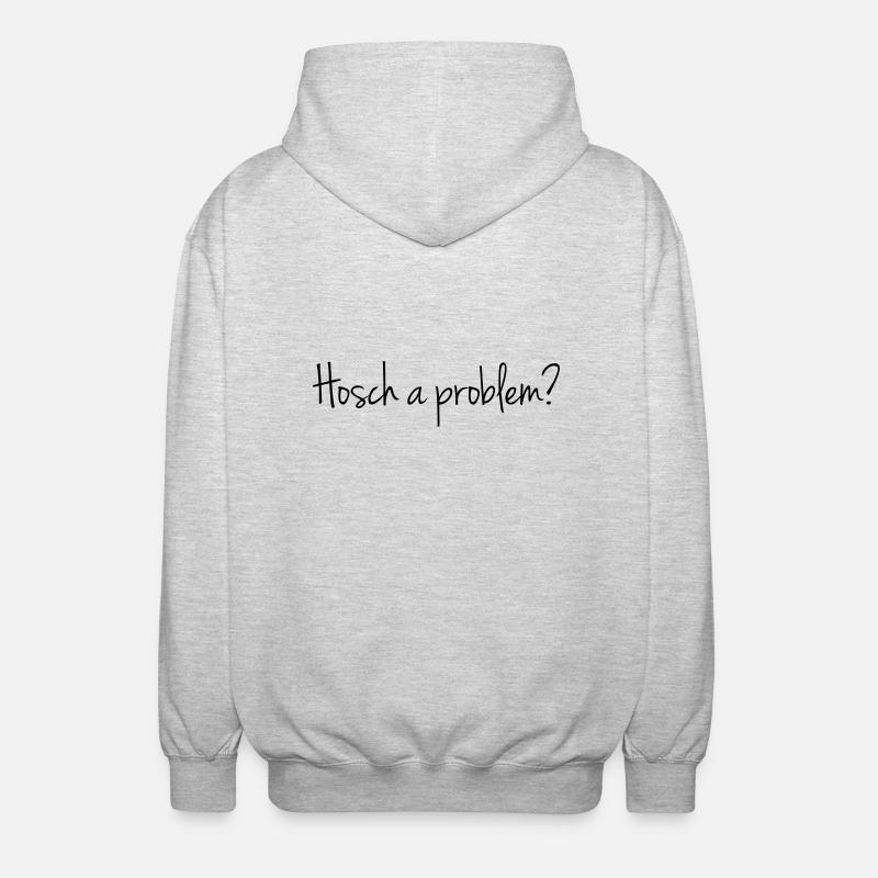 Hosch a problem? - Unisex Hooded Jacket - light heather grey