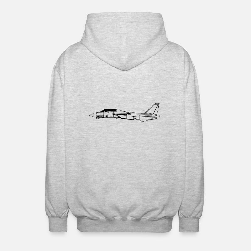 f14_vec_1 fr - Veste à capuche unisexe - gris clair chiné