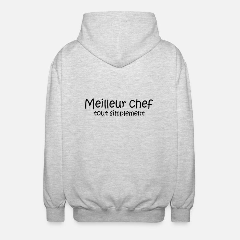Meilleur chef tout simplement - Unisex Hooded Jacket - light heather grey