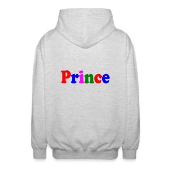 Prince - Unisex Hooded Jacket - light heather grey - Back - AI Model Male 185 light (185cm)