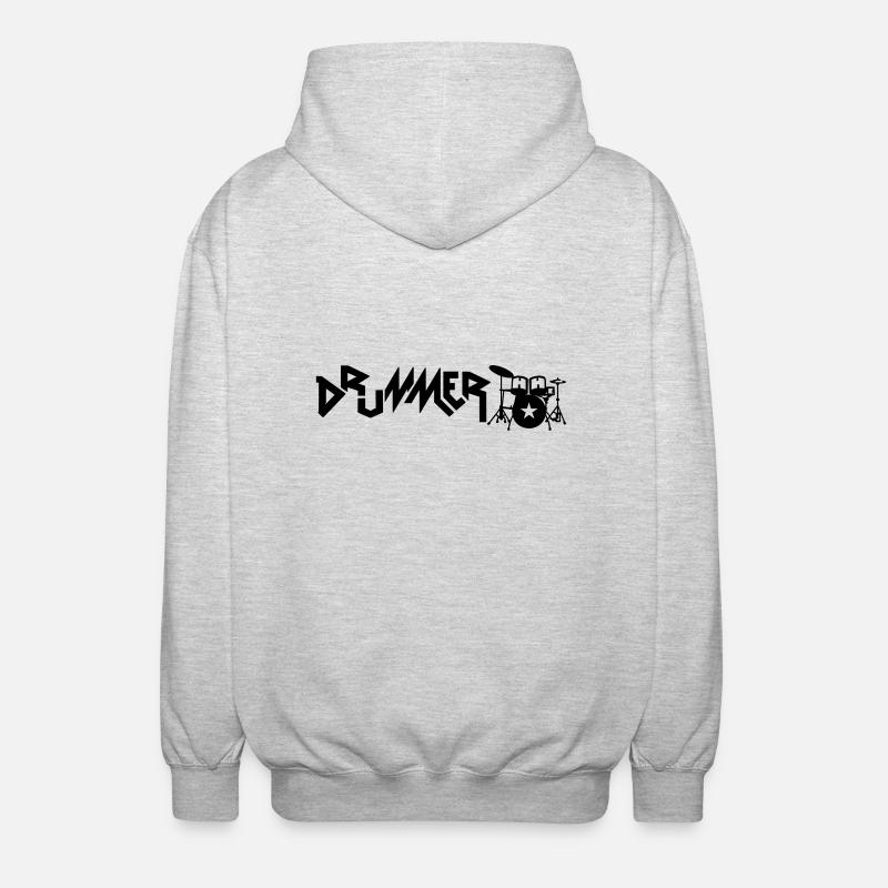 drummer - Unisex Kapuzenjacke - Hellgrau meliert