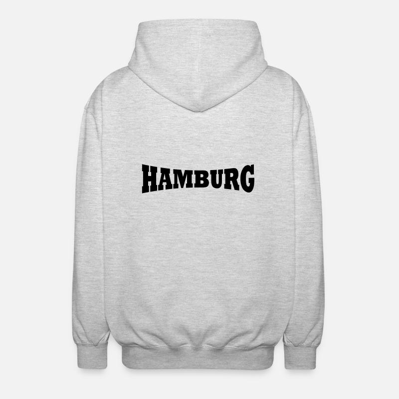 Hambourg lettrage - Veste à capuche unisexe - gris clair chiné