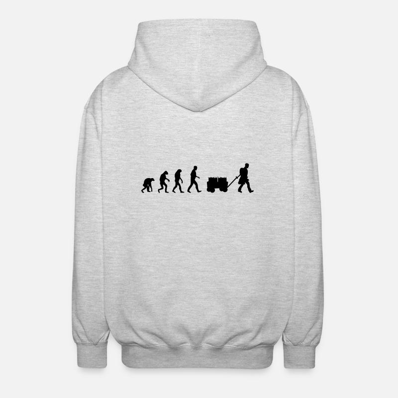 beer evolution - Unisex Hooded Jacket - light heather grey