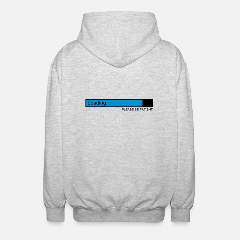 loading / ladebalken / pc / download - Unisex Kapuzenjacke - Hellgrau meliert