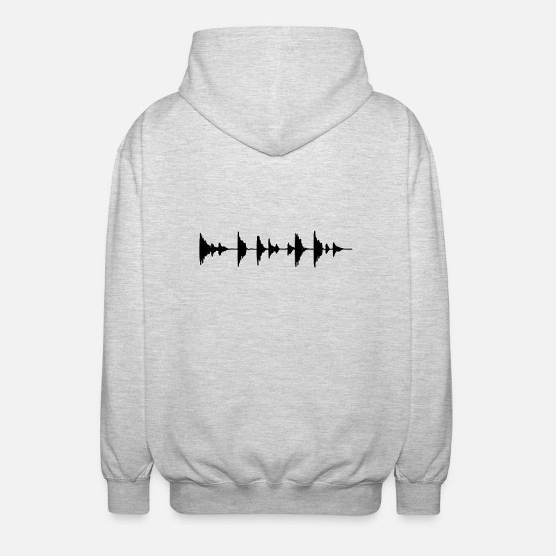 Waveform - Sample - Drumloop - Unisex Hooded Jacket - light heather grey