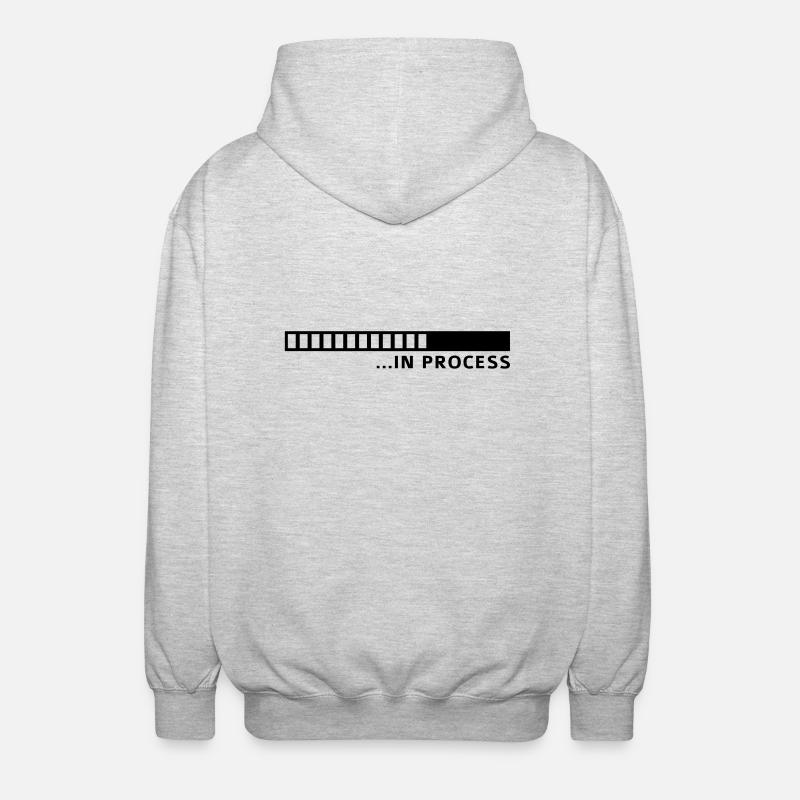 in_process__f1 - Unisex Hooded Jacket - light heather grey