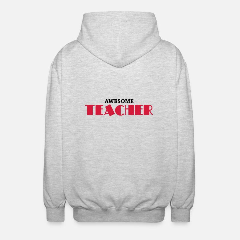 Awesome teacher - Veste à capuche unisexe - gris clair chiné