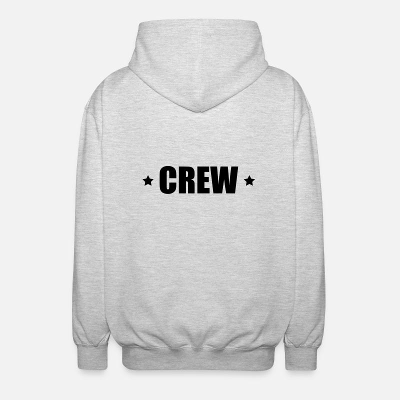 Crew mit Sterne - Unisex Kapuzenjacke - Hellgrau meliert