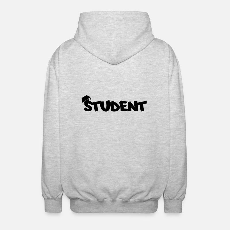 student - Veste à capuche unisexe - gris clair chiné