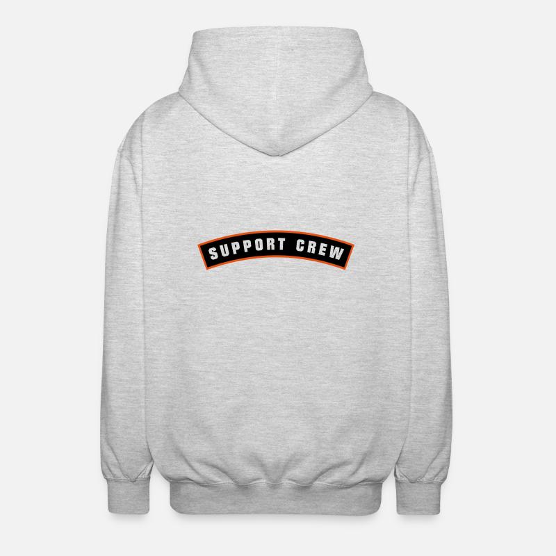 SUPPORT CREW Patch - Veste à capuche unisexe - gris clair chiné
