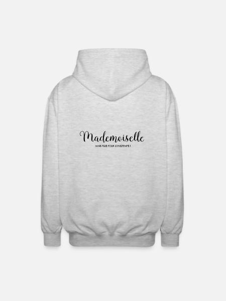 Mademoiselle EVC - Veste à capuche unisexe - gris clair chiné