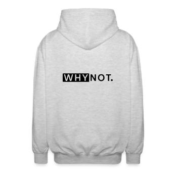 why not - Unisex Hooded Jacket - light heather grey - Back - AI Model Male 185 light (185cm)