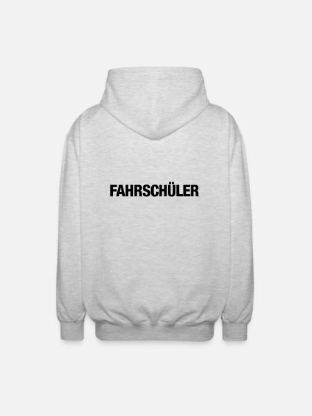 Fahrschüler - Unisex Kapuzenjacke - Hellgrau meliert