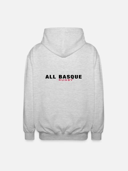 ALL BASQUE rugby v1 (2c) - Unisex Hooded Jacket - light heather grey