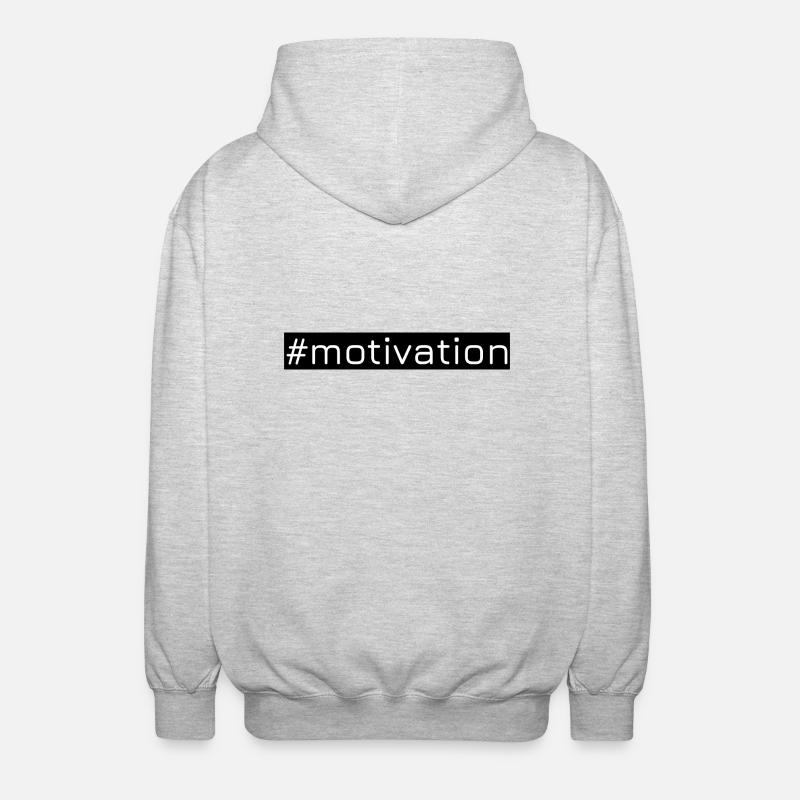 #motivation - Veste à capuche unisexe - gris clair chiné