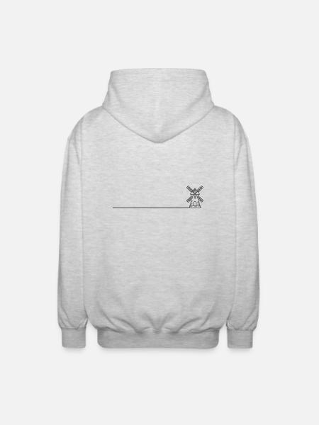 Windmill Mill Icon - Unisex Hooded Jacket - light heather grey