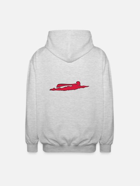Superheld zweifarbig - Unisex Kapuzenjacke - Hellgrau meliert