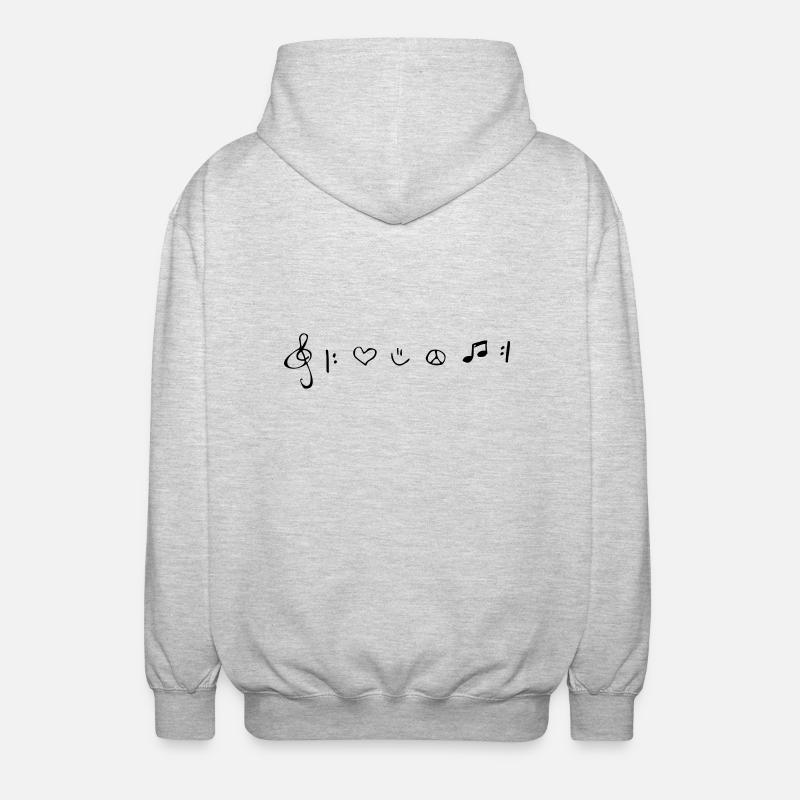 Musik - mein Leben - Unisex Kapuzenjacke - Hellgrau meliert