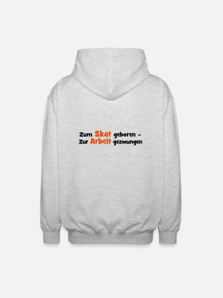 Skat - Unisex Kapuzenjacke - Hellgrau meliert