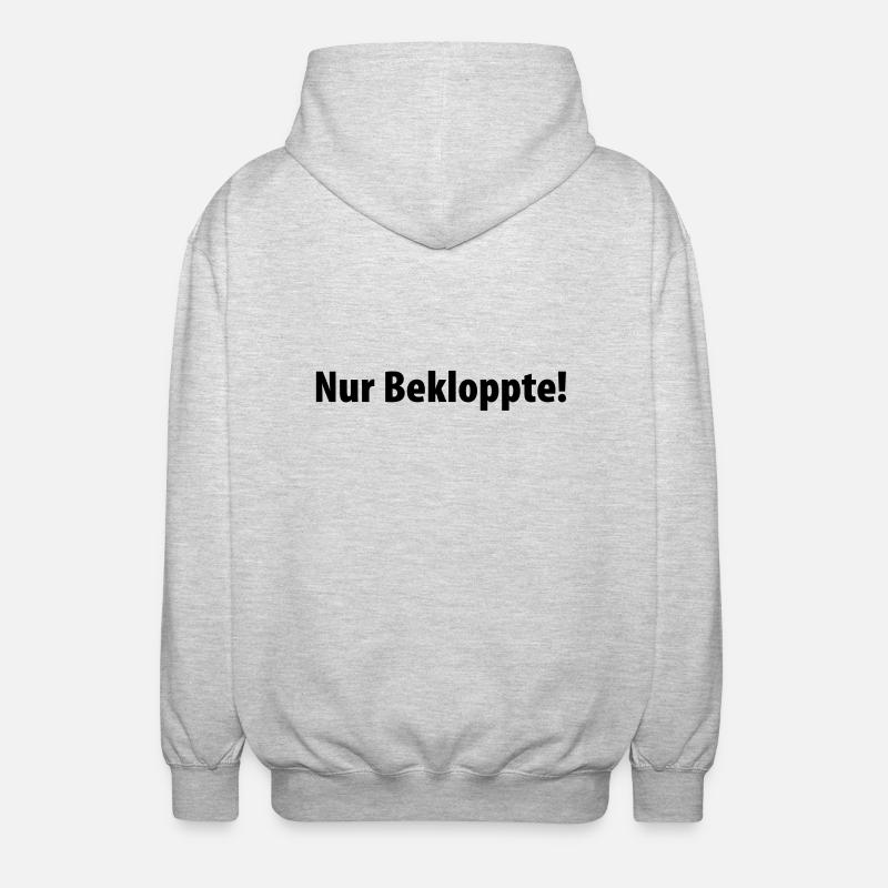 Nur Bekloppte! - Unisex Kapuzenjacke - Hellgrau meliert