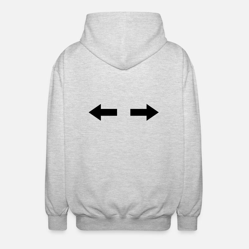 pfeil_seite__f1 - Veste à capuche unisexe - gris clair chiné