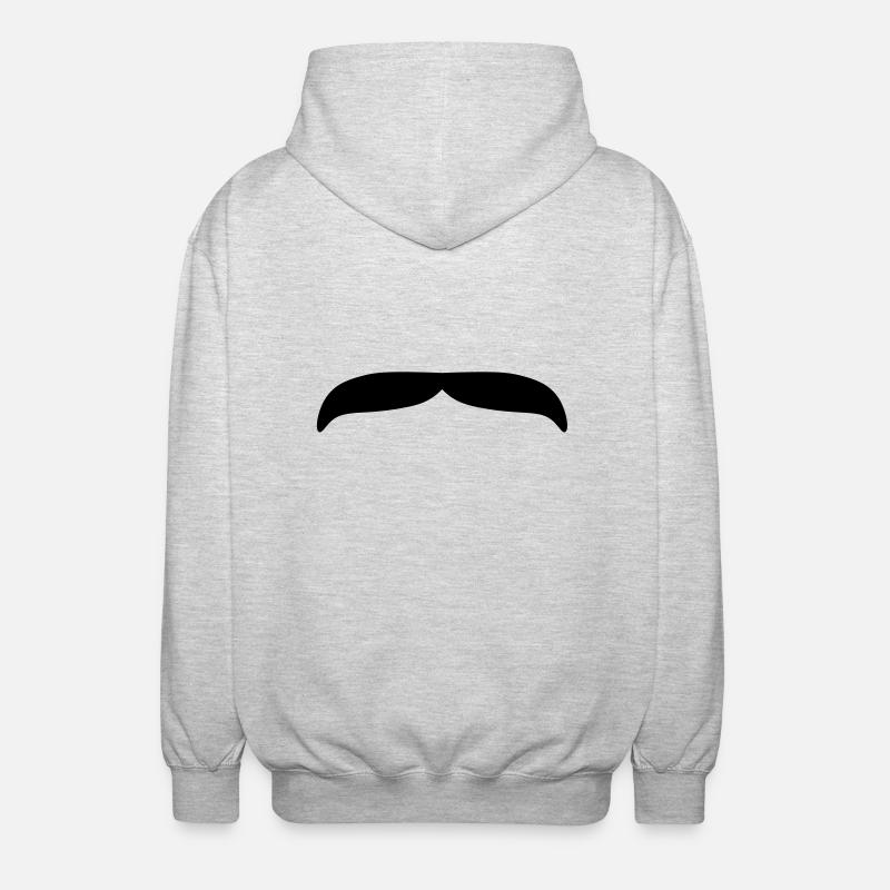 Moustache 2 - Veste à capuche unisexe - gris clair chiné