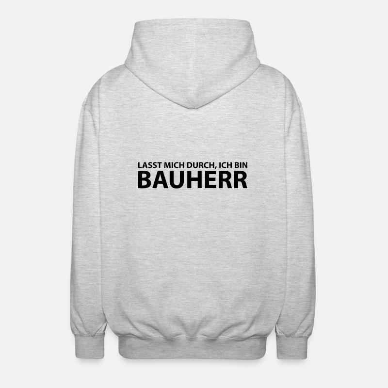 bauherr - Unisex Kapuzenjacke - Hellgrau meliert