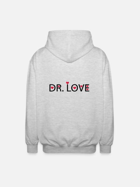 Dr. Love - Unisex Hooded Jacket - light heather grey