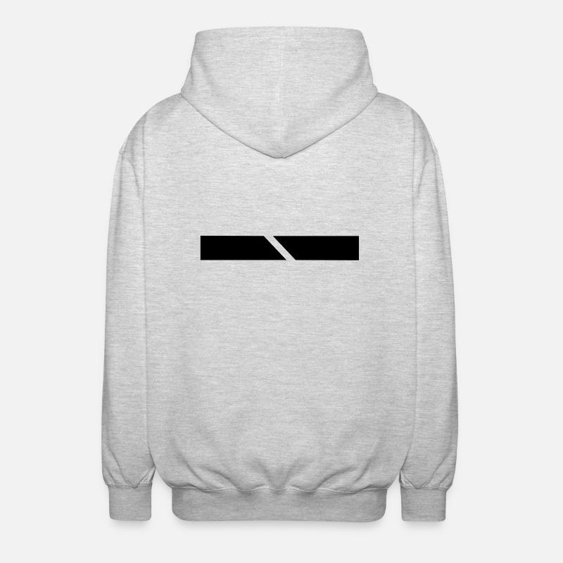 Bar / stripe design - Unisex Hooded Jacket - light heather grey