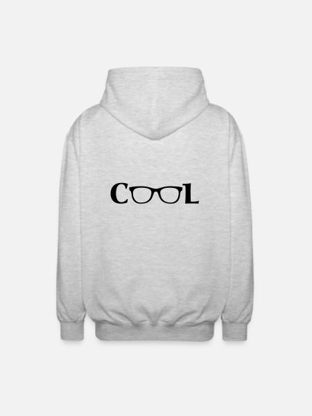 Cool Glasses / translucent glasses - Unisex Hooded Jacket - light heather grey