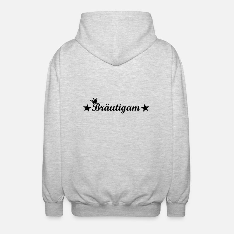 bräutigam - Unisex Kapuzenjacke - Hellgrau meliert