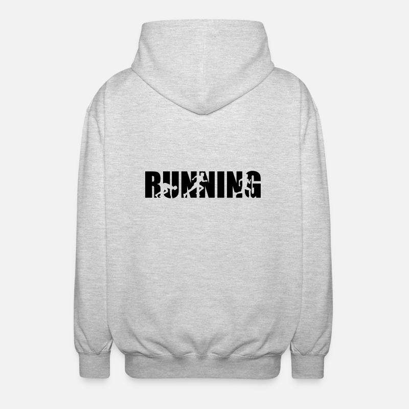 Running - Veste à capuche unisexe - gris clair chiné