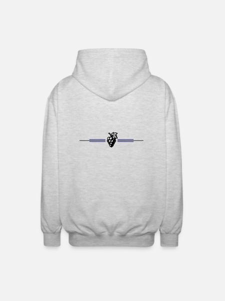 Weintrauben Symbol - Unisex Kapuzenjacke - Hellgrau meliert